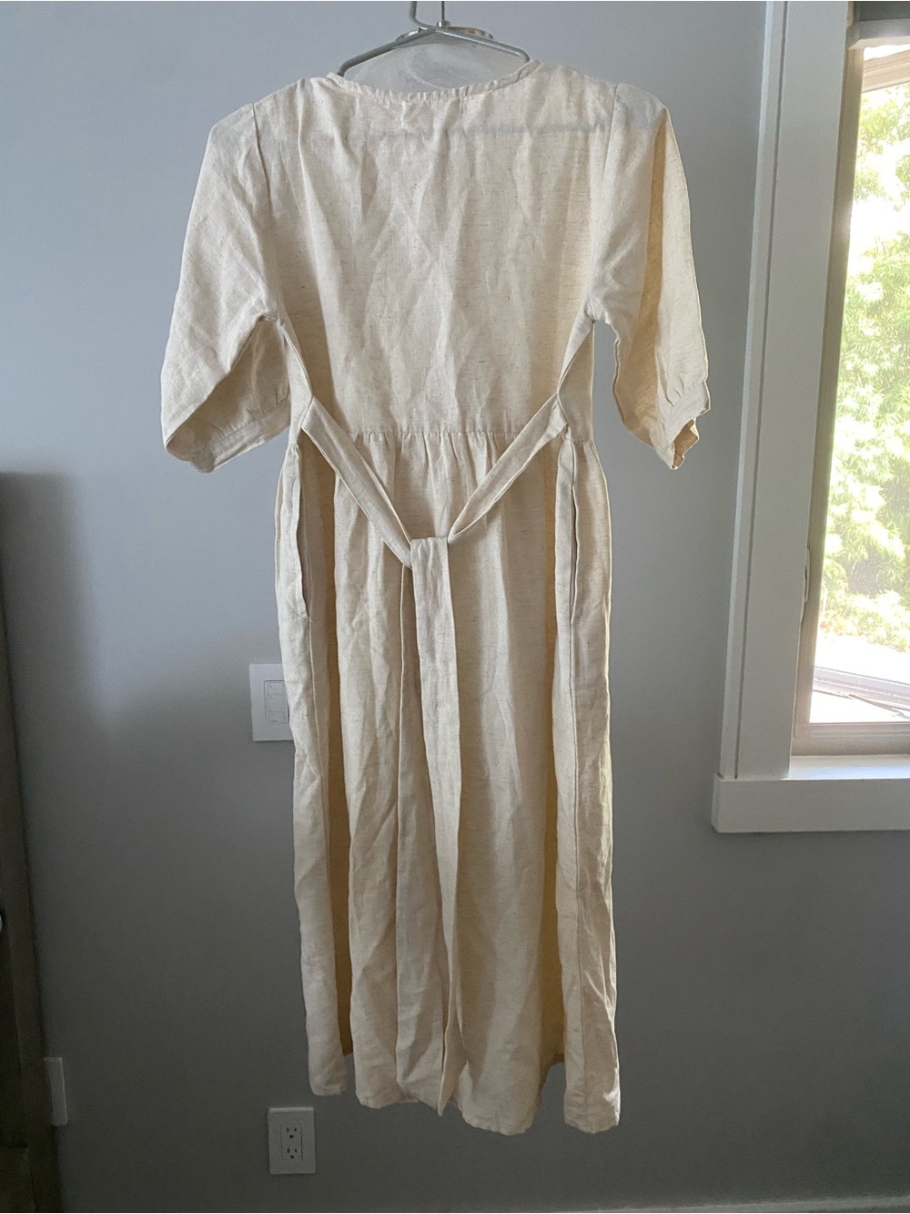 Cottonwood Linen cotton blend Button-Front Midi Dress - Picture 5 of 7